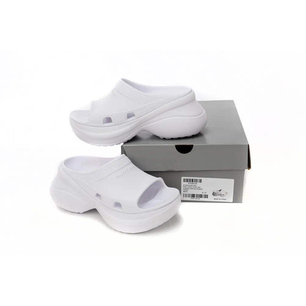 Balenciaga x Crocs Pool Slide Sandals White (Women's)