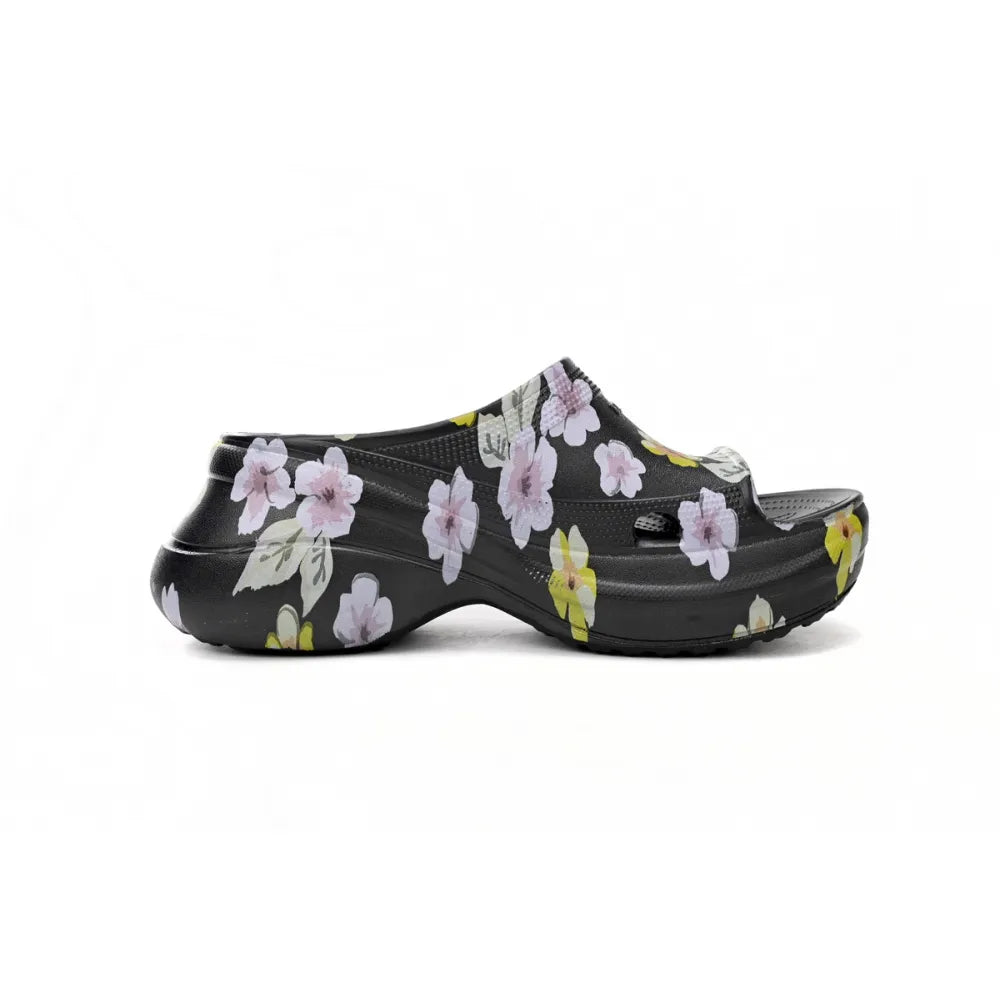 Balenciaga x Crocs Pool Slide Sandals Grey Flower (Women's)