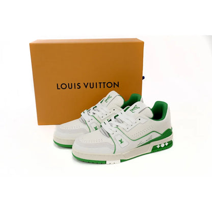 Louis Vuitton Trainer All Blue White Green Lychee Pattern