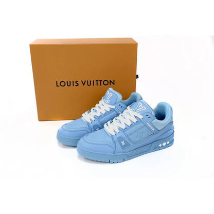 Louis Vuitton Trainer All Blue Embossing