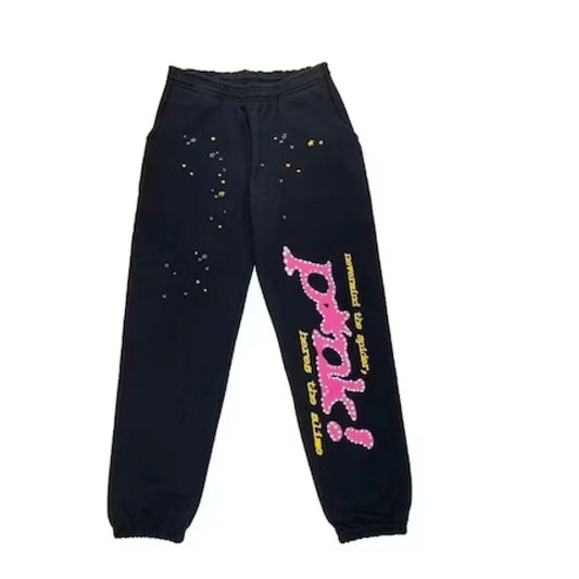 SP5DER P*NK SWEATPANTS BLACK