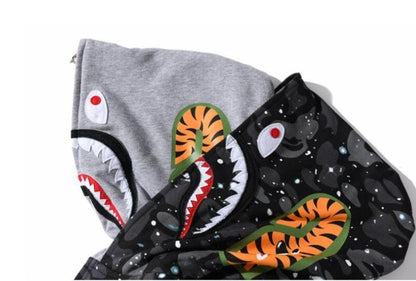 Bape Camo Double Shark Full Zip Hoodie