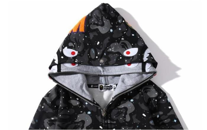 Bape Camo Double Shark Full Zip Hoodie