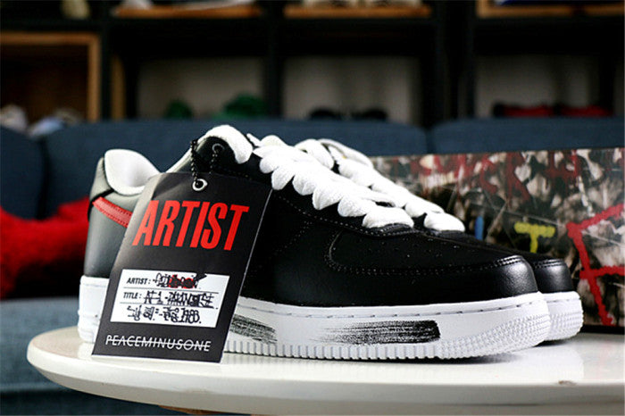 PEACEMINUSONE x Nike Air Force 1 Low Para-noise Black Red