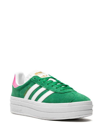 ADIDAS GAZELLE BOLD "GREEN/LUCID PINK" SNEAKERS