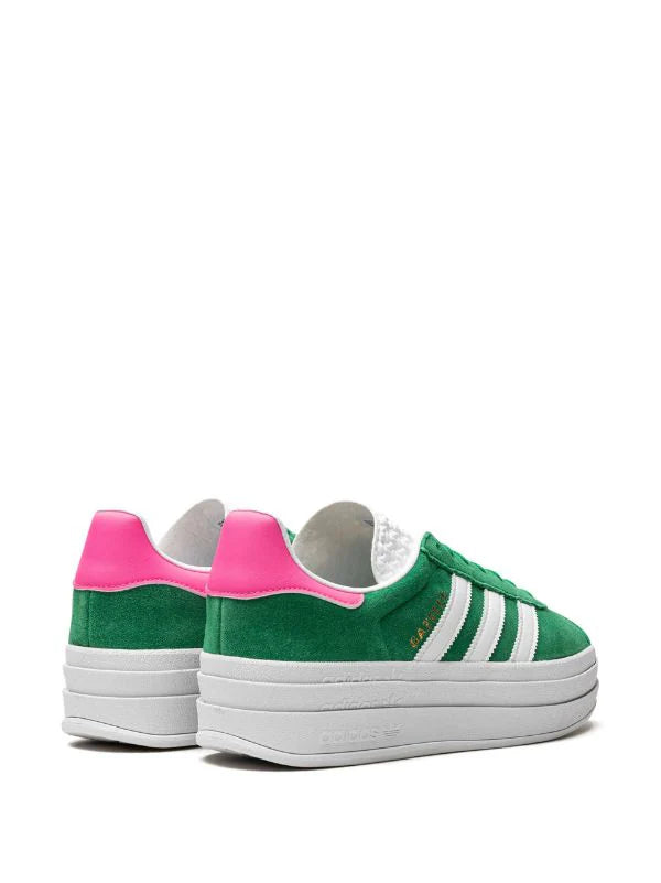 ADIDAS GAZELLE BOLD "GREEN/LUCID PINK" SNEAKERS