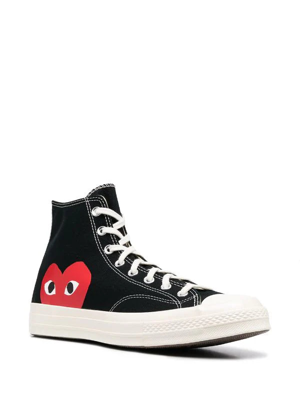 COMME DES GARÇONS PLAY X CONVERSE CHUCK 70 HI SNEAKERS