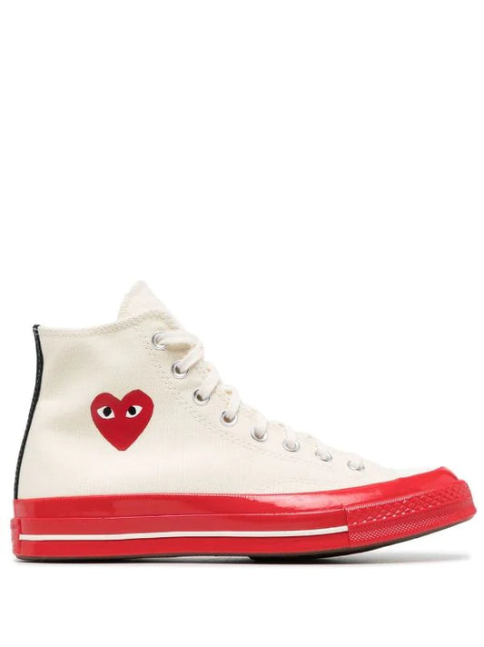 COMME DES GARÇONS PLAY X CONVERSE CHUCK 70 HIGH-TOP SNEAKERS