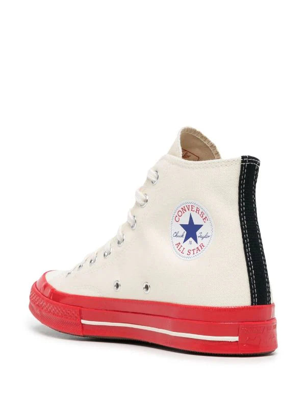 COMME DES GARÇONS PLAY X CONVERSE CHUCK 70 HIGH-TOP SNEAKERS