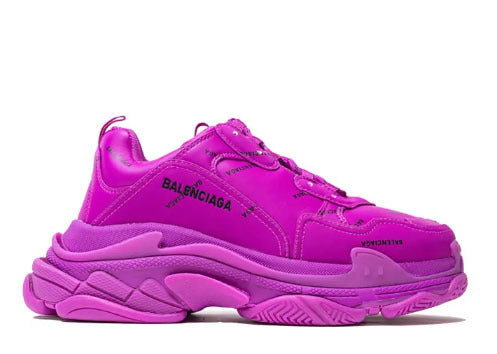 Balenciag* Wmns Triple S Sneaker 'All Over Logo - Fuchsia'