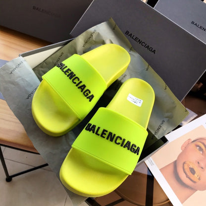 Balenciag* Pool Slide Lime