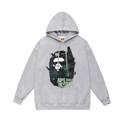 BAPE Halloween limited edition Ape Head Haunted Mansion graphic hoodie