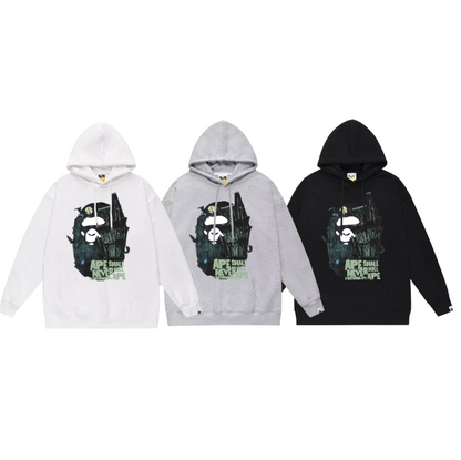 BAPE Halloween limited edition Ape Head Haunted Mansion graphic hoodie