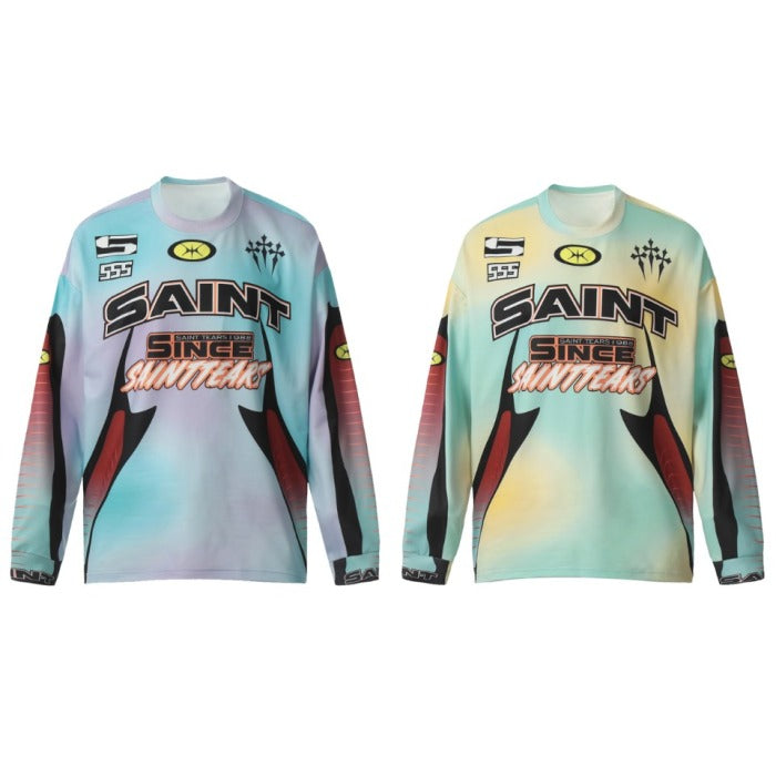 Saint Mich@el Tears Full Print Since Saint Tear Long Sleeve Vintage