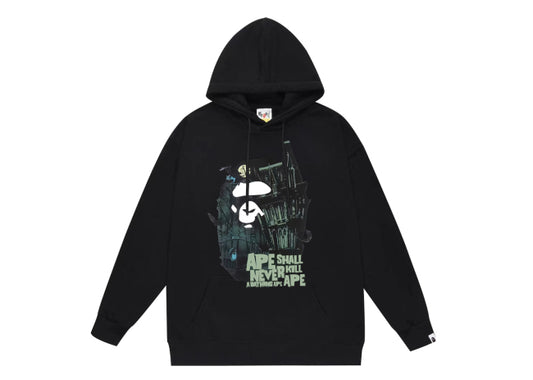 BAPE Halloween limited edition Ape Head Haunted Mansion graphic hoodie