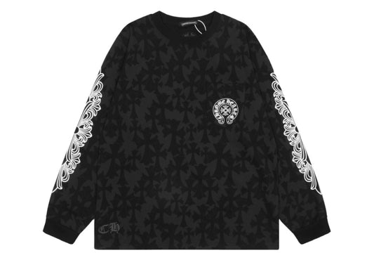 Chrome Hearts embroidered and printed long-sleeve T-shirt in Black